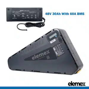eBike Triangle Battery 48V 30Ah Lithium Pack with 60A BMS + Premium Charger - Elemex