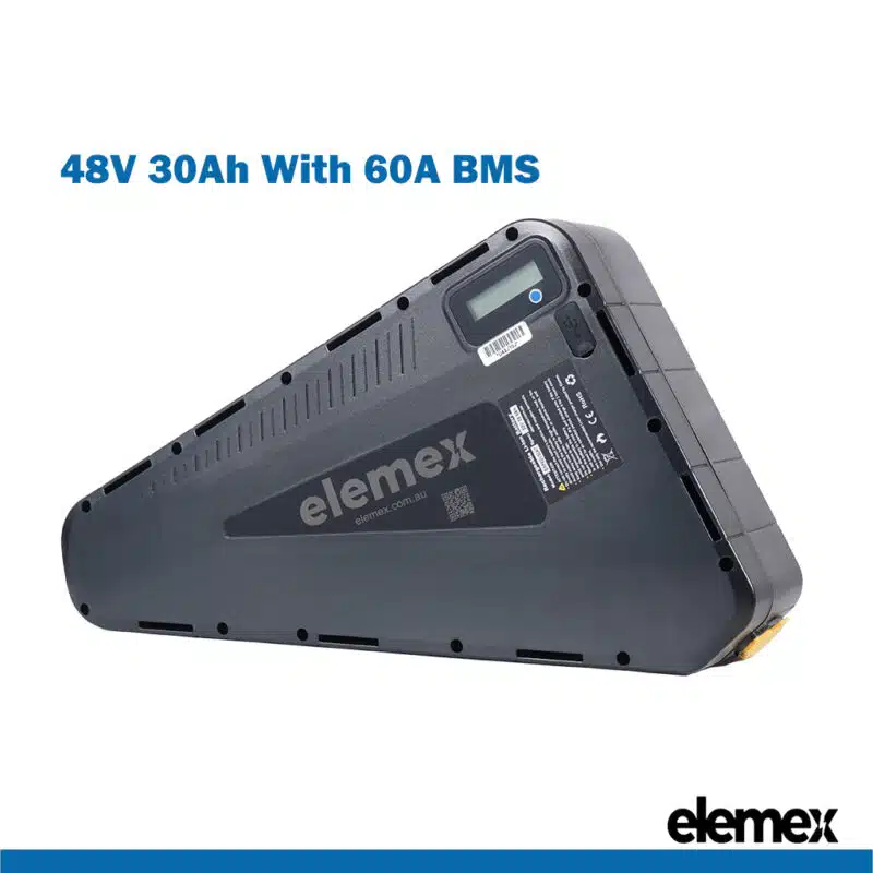 eBike Battery Triangle 48V 30Ah Lithium Pack with 60A BMS for Electric Bike - Elemex