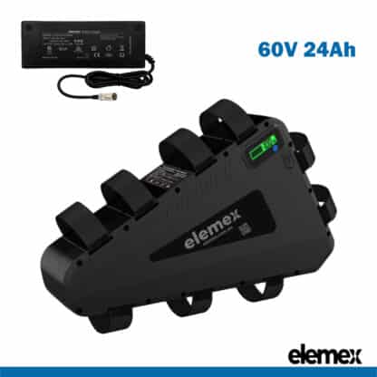 Battery for eBike Triangle 60V 24Ah Lithium Pack + Premium Charger - Elemex