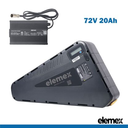 72V Battery eBike 19.2Ah Triangle + 4Ah Charger - Elemex