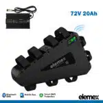 Triangle 72V Lithium eBike Battery 20Ah with 60A Bluetooth BMS + 4Ah Fast Charger
