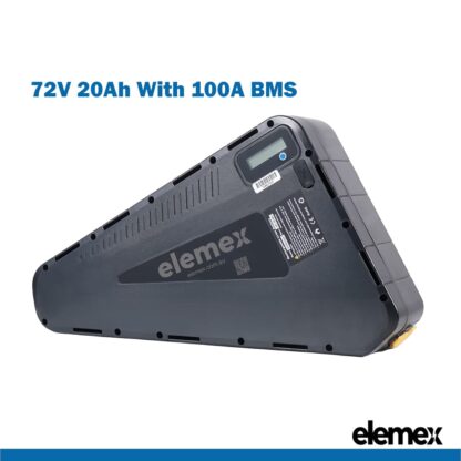 eBike Lithium Battery Pack Triangle 72V 20Ah with 100A BMS - Elemex