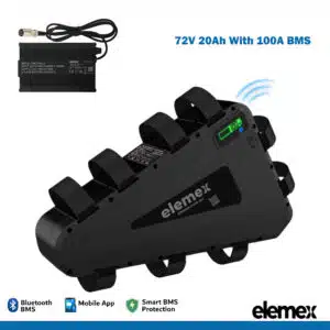 72V 20Ah eBike Triangle Battery + Charger 2A - 100A BMS - Elemex
