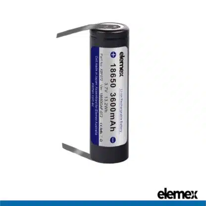 18650 Battery GAF with Solder Tabs - Elemex