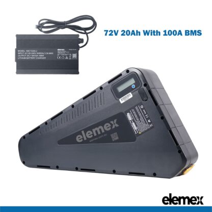 72V Battery eBike 19.2Ah Triangle 100 BMS + Charger - Elemex