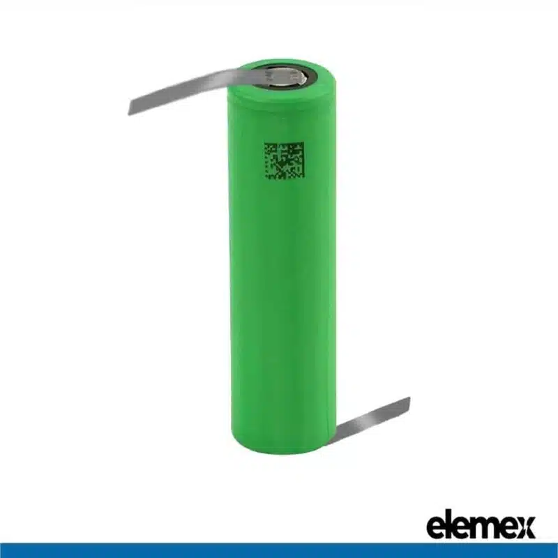 Solder Tabbed 18650 Sony VTC6 3000mAh Li-ion 3.7V Rechargeable Battery (Z-Type) - Elemex