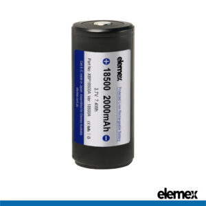 18500 Lithium Battery Protected 18500A 2000mAh Elemex 3.7V