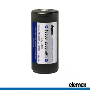 18500 Lithium Battery Protected 18500A 2000mAh Elemex 3.7V