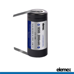 Solder Tabbed 18500 U-Type Battery - Elemex