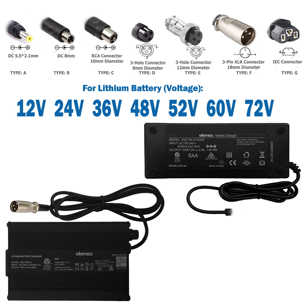 Electric Bike & Scooters elemex Battery Chargers