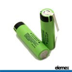 Panasonic NCR18650B 2500mAh 18650 with Solder Tabs Solder TABBED Battery - Elemex
