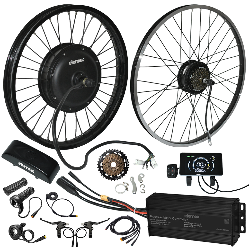 Quality certified elemex eBike Conversion Kits – From 250W to 5000W