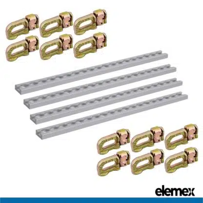 Tie Down Anchor Track Square + 12 Double Studs - Elemex