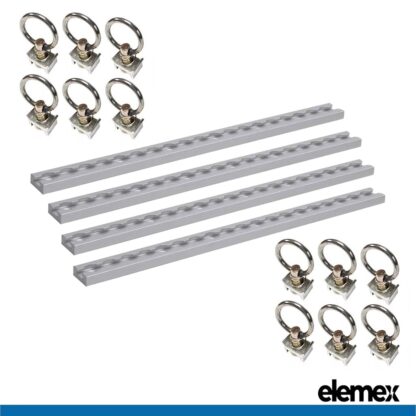 L-Track 1M Square + 12 Rings - Elemex