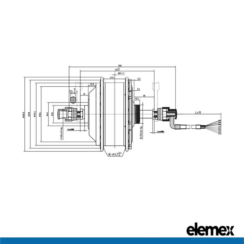 Hub Dimension 250W 500W - Elemex
