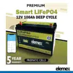 Elemex 12V 100Ah SMART LiFePO4 Battery - elemex