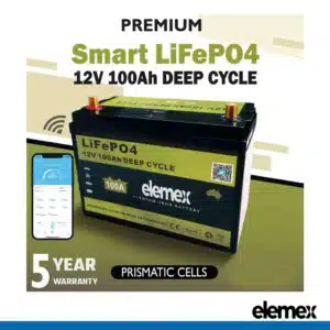 Elemex 12V 100Ah SMART LiFePO4 Battery - elemex