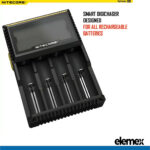 Nitecore D4 Professional Battery Charger Li-ion NiMH AA AAA 18650 26650 + Car Adapter Elemex