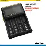 Nitecore D4 Professional Battery Charger Li-ion NiMH AA AAA 18650 26650 + Car Adapter Elemex