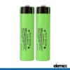2x NCR18650B Button Top Battery