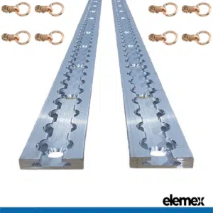 2x 2M Tie Down Anchor Track + 8 Double Stud - Elemex