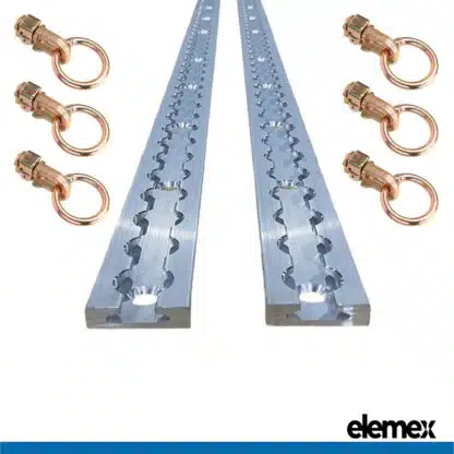 tie down Anchor Track 6 Double Studs with O Ring - elemex