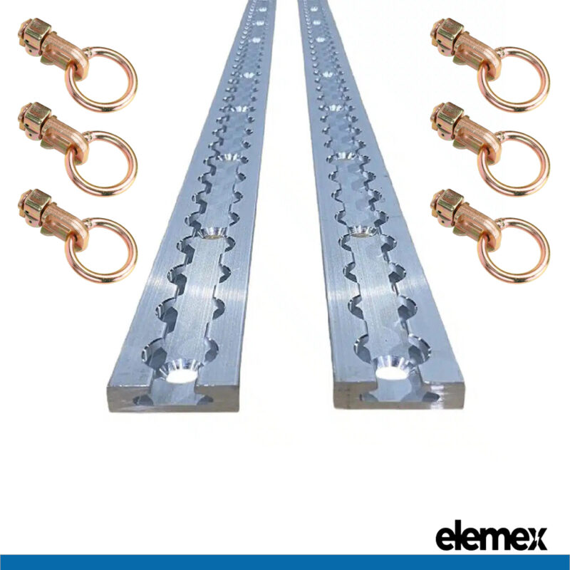 tie down Anchor Track 6 Double Studs with O Ring - elemex tie down Anchor Track 6 Double Studs with O Ring - elemex