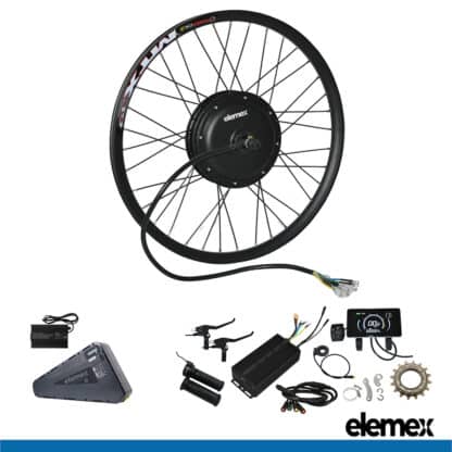 eBike Kit Conversion with Triangle Battery and Charger Rear Hub Motor 5000W - Elemex