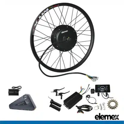 eBike Kit Conversion with Triangle Battery and Charger Rear Hub Motor 5000W - Elemex