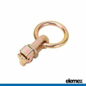Anchor Track Double Stud O-Ring | Heavy Duty Lashing Rail Tie-Down Point - Elemex 