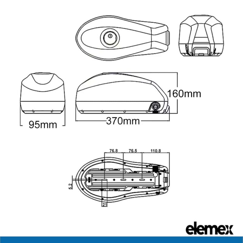 Fuel Tank Style eBike Battery - Elemex