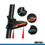 Bike Tail Light eBike Waterproof USB LED Rechargeable, Wireless Turn Signals & Brake Alert