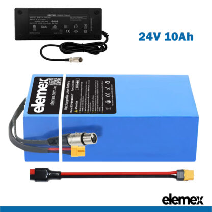 24V 10Ah Rectangular eBike Battery Pack - Elemex