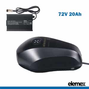 eBike 72 Volt Battery Pack 20Ah Fuel Tank Lithium + Charger - Elemex