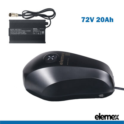 eBike 72 Volt Battery Pack 20Ah Fuel Tank Lithium + Charger - Elemex