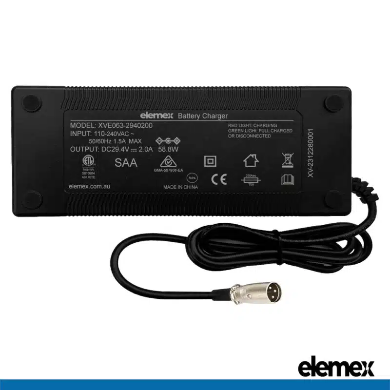 29V 2A Charger - (XLR 18mm) - Elemex
