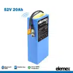 52V 20Ah - Rectangle eBike Battery - XT90 Connector - Elemex - Stand - BT