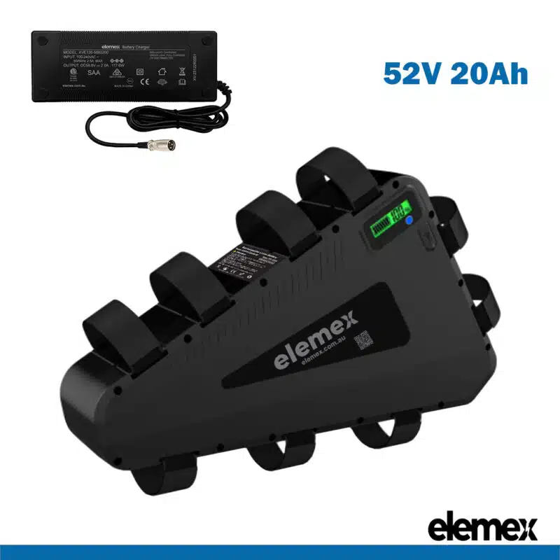 52V Triangle eBike Battery + Charger - Elemex 52V Triangle eBike Battery + Charger - Elemex
