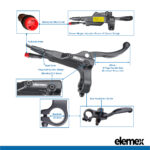 Bike Hydraulic Brake Kit with 4-Piston Calipers (Brake Handle) - Elemex