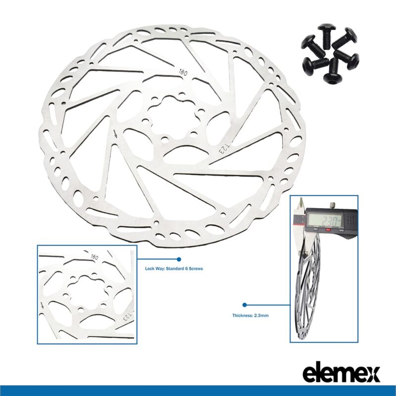 Bike Hydraulic Brake Kit with 4-Piston Calipers (Disc) - Elemex