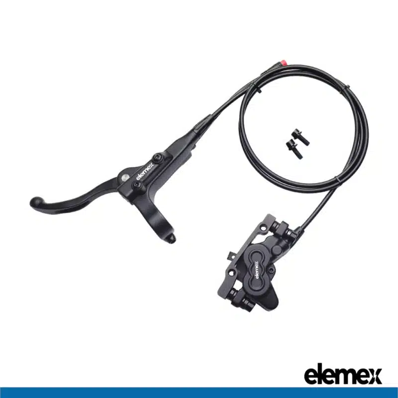 Bike Hydraulic Brake Kit with 4-Piston Calipers (Left) - Elemex