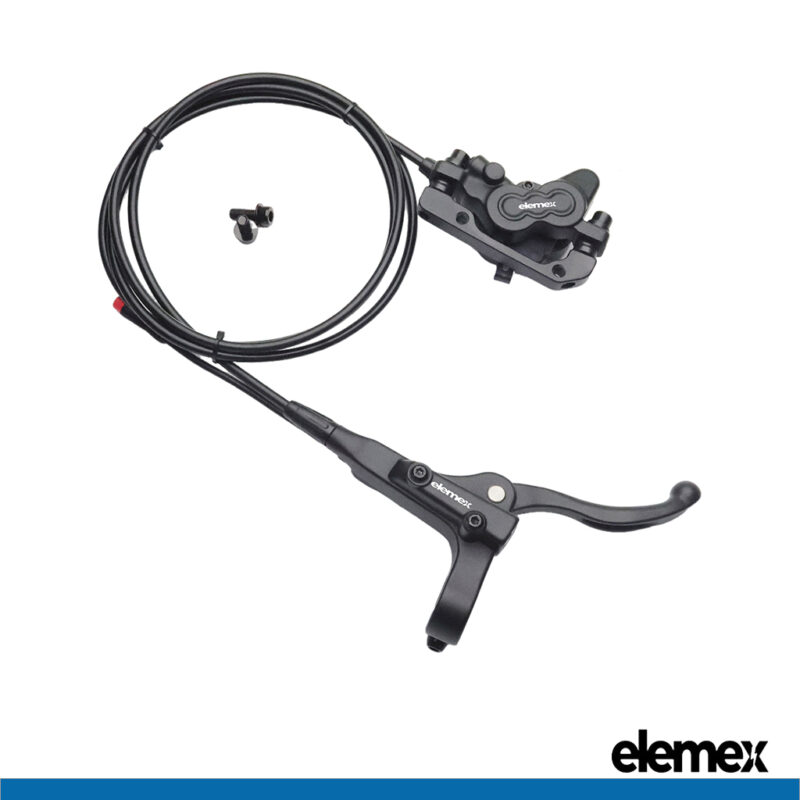 Bike Hydraulic Brake Kit with 4-Piston Calipers (Right) - Elemex