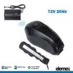 Fuel Tank eBike 72 Volt Battery 20Ah Lithium Pack with 60A Bluetooth BMS + Charger - elemex