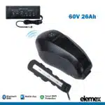 Fuel Tank eBike 60V Battery 26Ah Lithium Pack with 60A Bluetooth BMS + Charger - Elemex