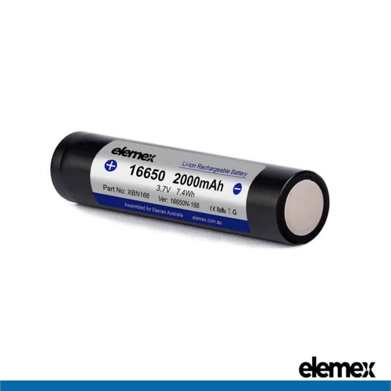 16650 Battery (Button Top) Back - Elemex