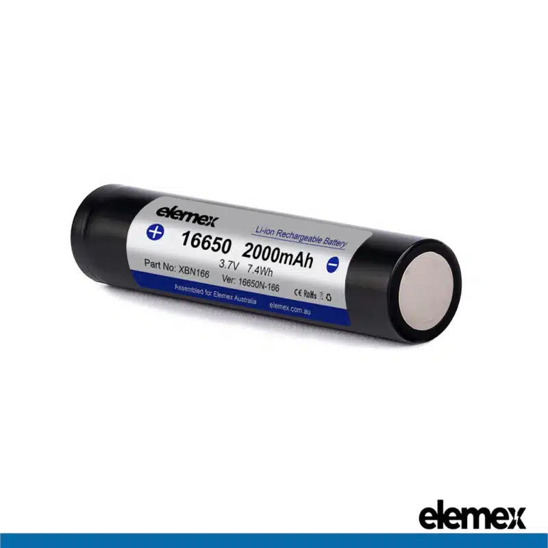 16650 Battery (Button Top) Back - Elemex