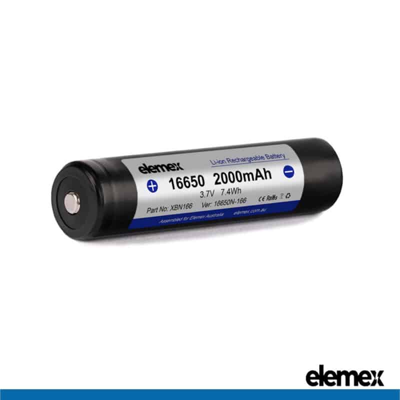 16650 Battery (Button Top) Front - Elemex