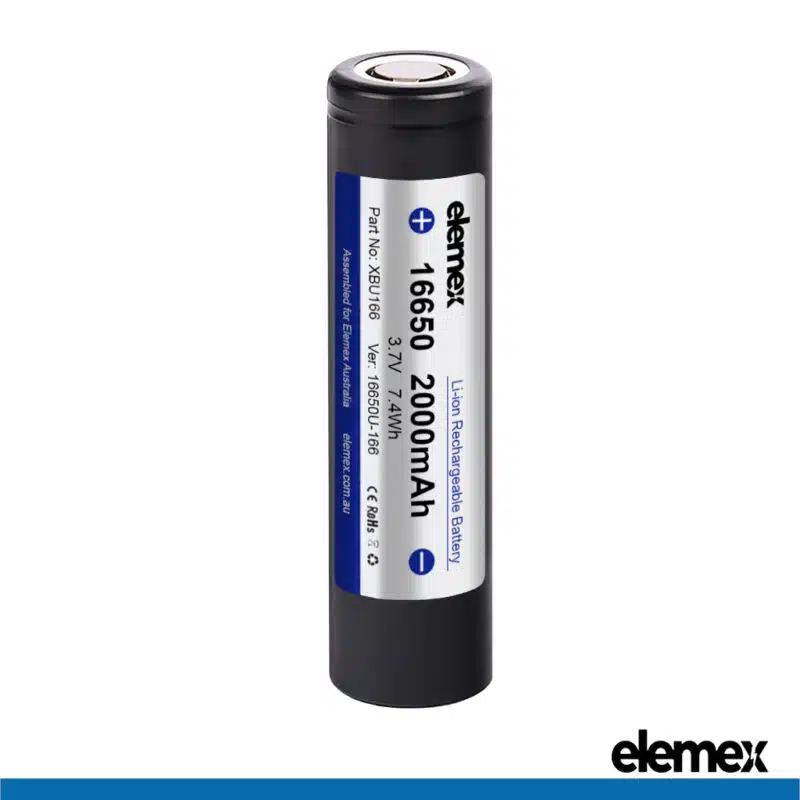 16650 Battery (Flat Top) - Elemex 16650 Battery (Flat Top) - Elemex