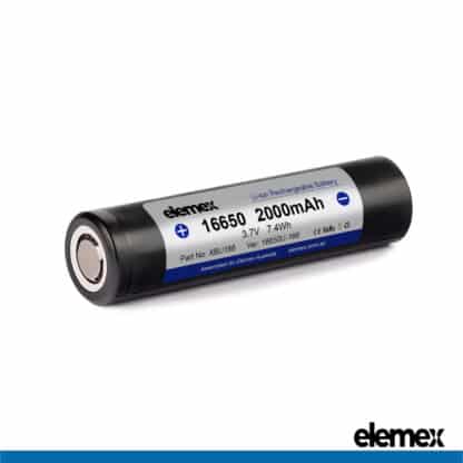 16650 Battery (Flat Top) Front - Elemex