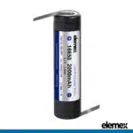 16650 Battery Solder Tabbed Z - Elemex